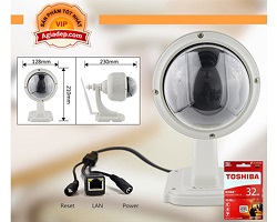 9.Camera ngoài trời chống nước xoay 360 VstarCam Zoom4x + Thẻ Toshiba 32G (Treo ở Lăng bác)